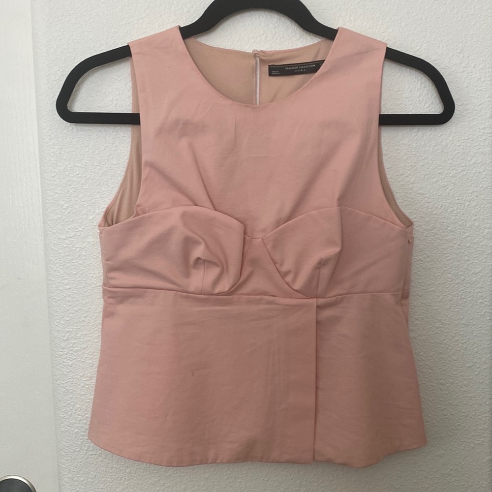 Zara corset style top. Salmon color